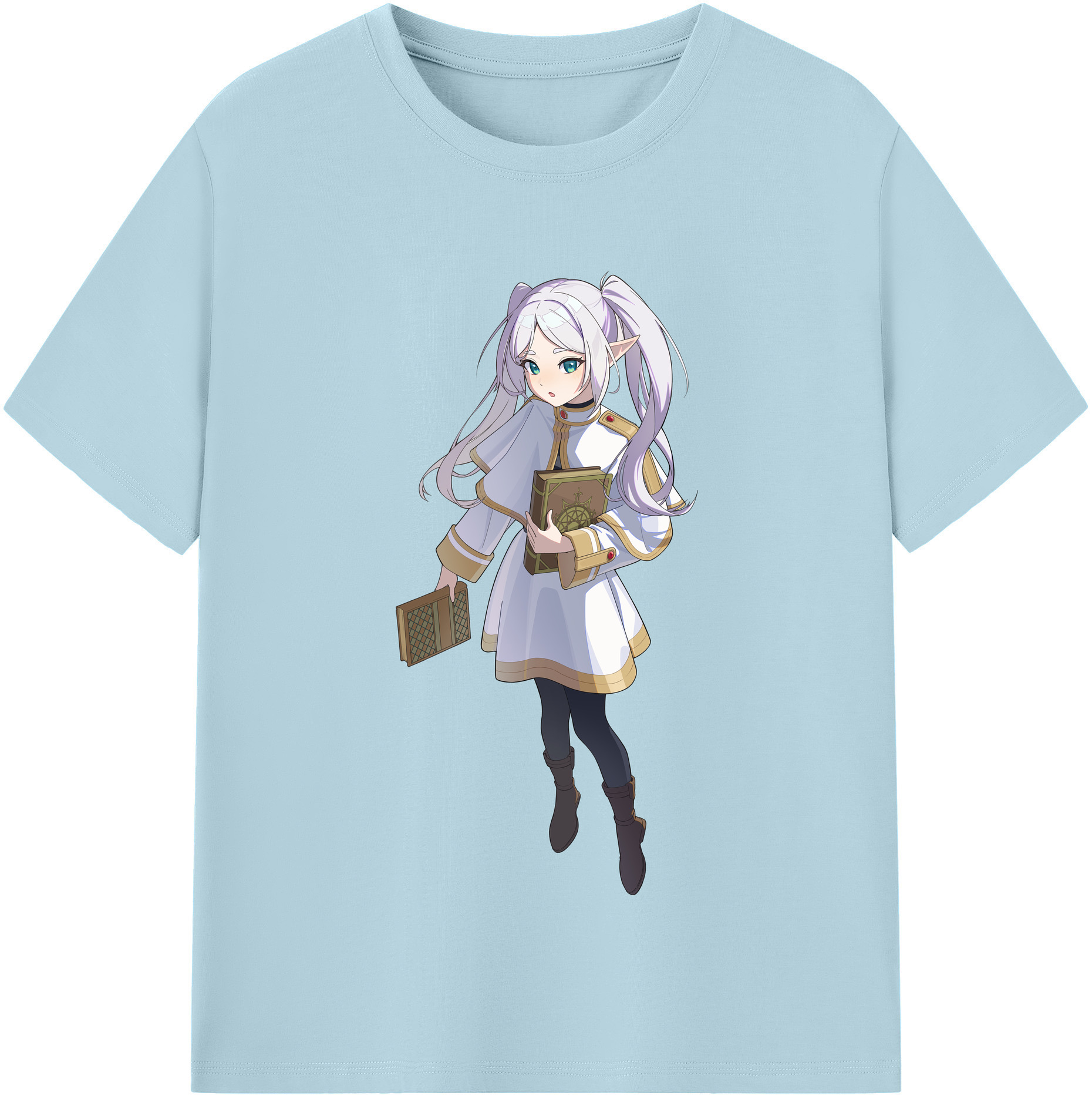 （画像用） 葬送のフリーレン Frieren 綿100％半袖Tシャツ（フロントプリント）